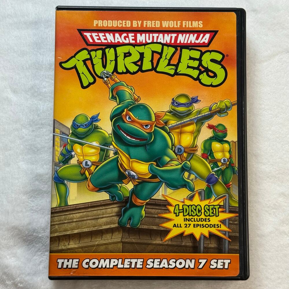 Teenage Mutant Ninja Turtles‎ Season 7 DVD Set 4 Disc Lionsgate 27 Episodes TMNT